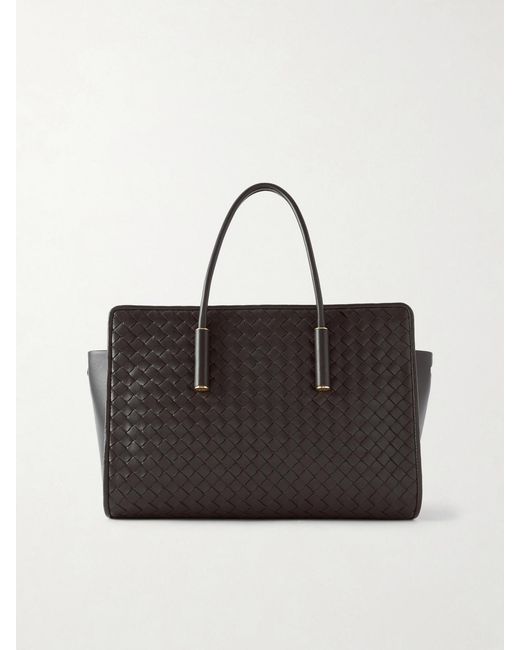 Bottega Veneta Black Barbara Intrecciato Leather Shoulder Bag
