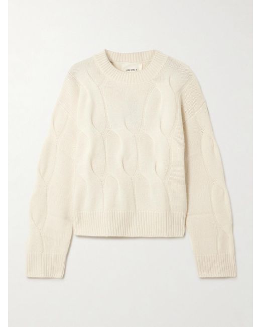 Lisa Yang Natural Sammie Zopfstrickpullover Aus Kaschmir