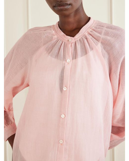 Lemlem Pink Mita Cotton Shirt