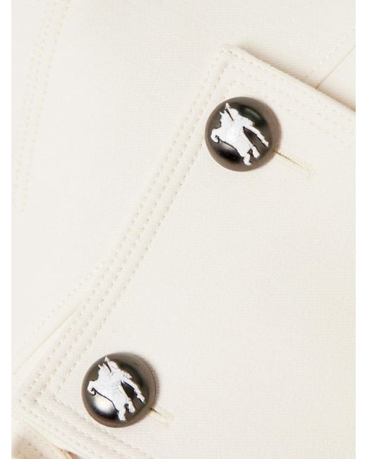 Burberry Natural Embellished Belted Canvas Jacket