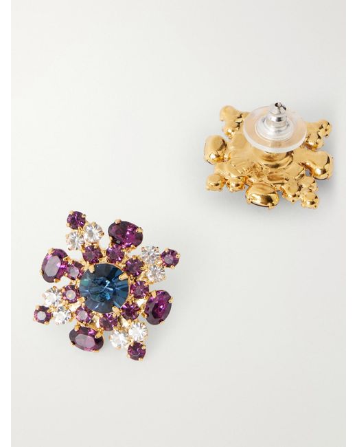 Jennifer Behr Metallic Perola-Plated Crystal Earrings