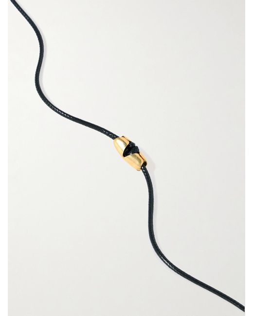 YSSO Metallic Eden Rock St Barths Hibiscus-Plated And Cord Necklace