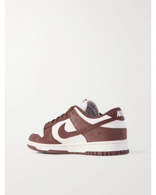 Nike Brown Dunk Low Sneakers Aus Leder Und Veloursleder