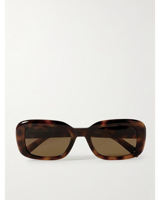 Saint Laurent Black Square-Frame Acetate Sunglasses