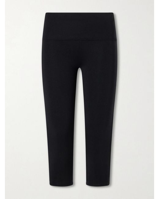ÉTERNE Blue Stretch-Modal Capri Leggings