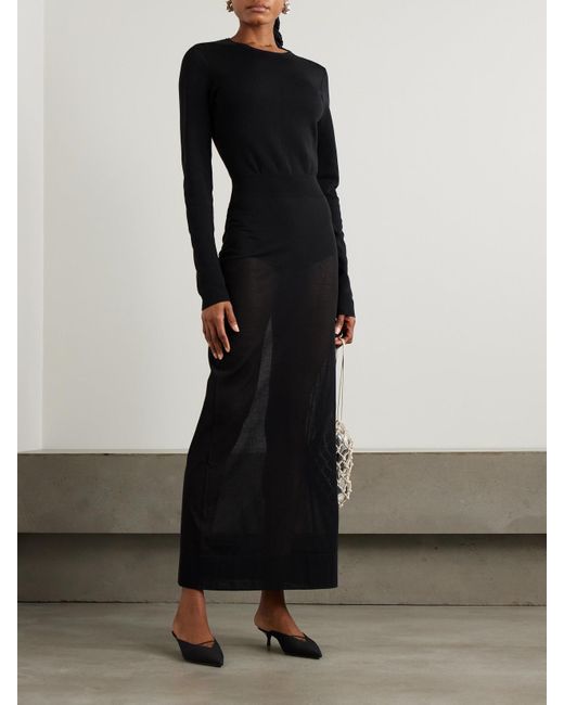 Stella McCartney Black Open-Back Knitted Bodysuit