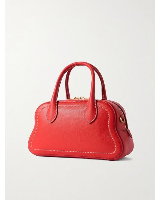 Bally Red Unda Appliquéd Leather Tote