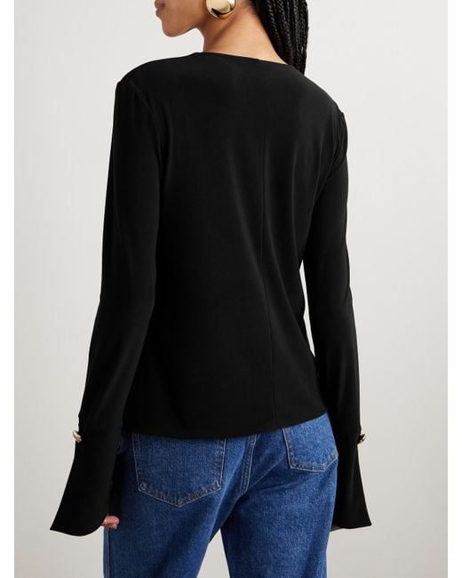 Brandon Maxwell Black The Marla Oberteil Aus Stretch-Jersey Mit Cut-Out