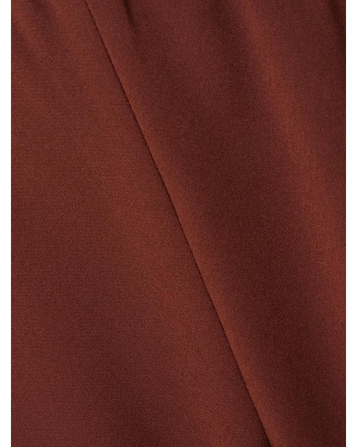 La Ligne Red Colby Recycled Stretch-Crepe Wide-Leg Pants