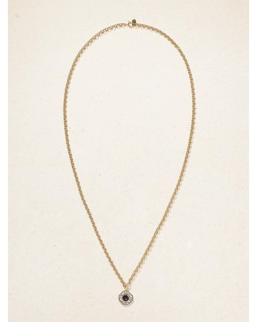 BY PARIAH Natural Octagon 14-Karat Recycled, Smokey Quartz And Diamond Necklace