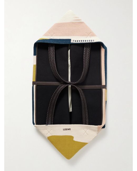 Loewe Metallic Puzzle Fold Xl Tote Aus Canvas Mit Jacquard-Muster Und Lederbesätzen