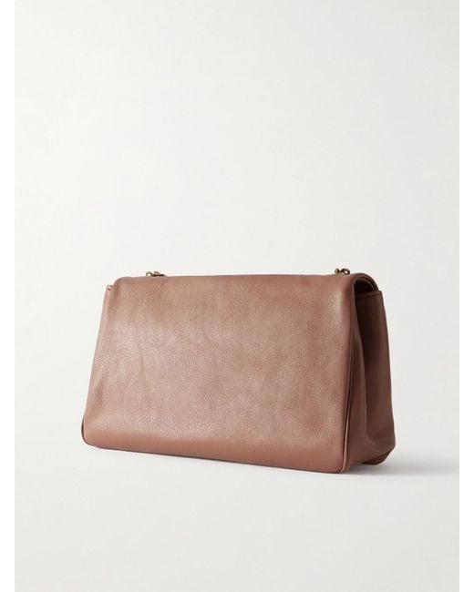 Chloé Brown Heritage Große Schultertasche Aus Leder