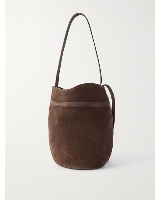 Liffner Brown Beuteltasche Aus Veloursleder Mit Schnalle
