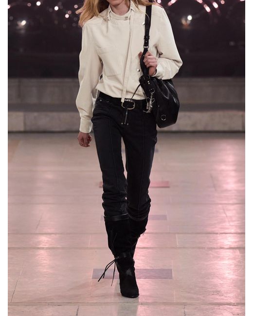 Isabel Marant Natural Tess Studded Denim Shirt