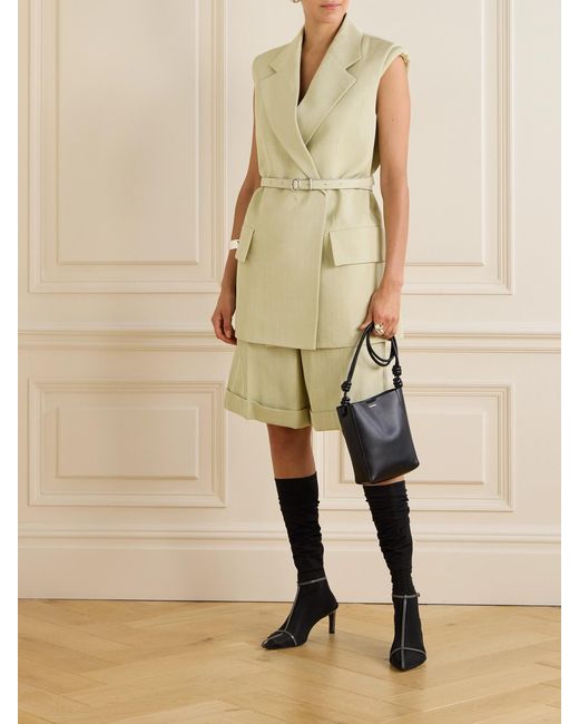 Jil Sander Natural Belted Woven Vest