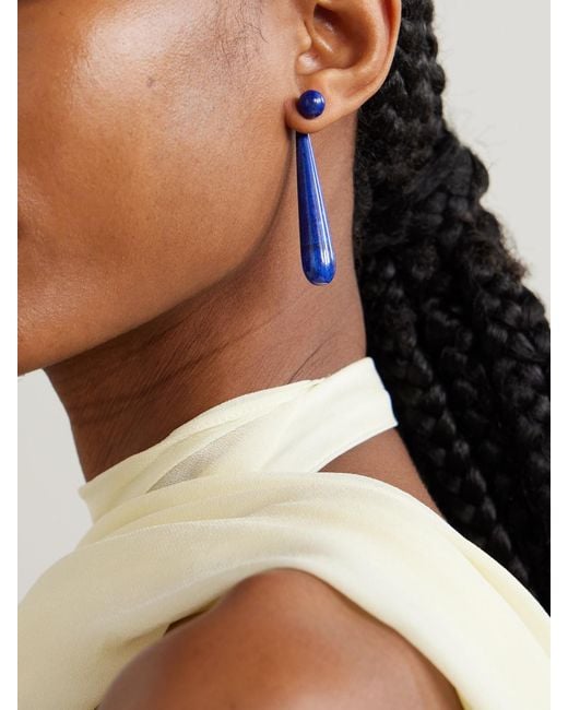 Sophie Buhai Blue Angelika Ohrringe Mit Lapislazuli Und Details Aus Silber