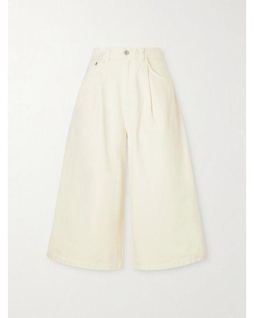 Agolde Natural 80's Gaucho Organic Cotton Shorts