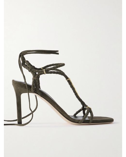 Tom Ford Multicolor Lily Embellished Braided Suede Sandals