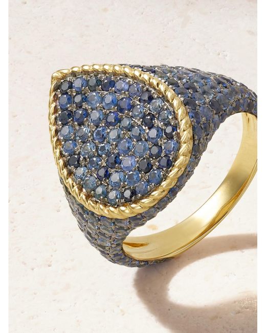 Yvonne Léon Blue Poire 9-Karat Sapphire Ring