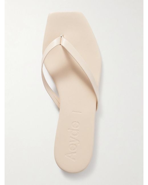 Aeyde Natural Renee Leather Flip Flops