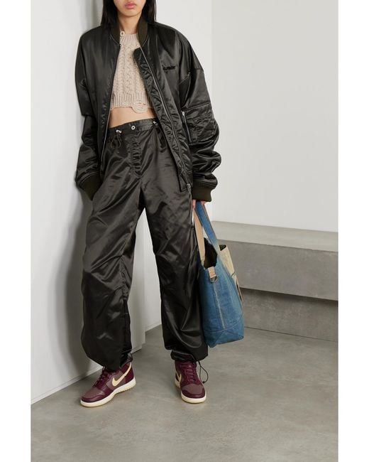 Halfboy Gray Shell Wide-Leg Pants