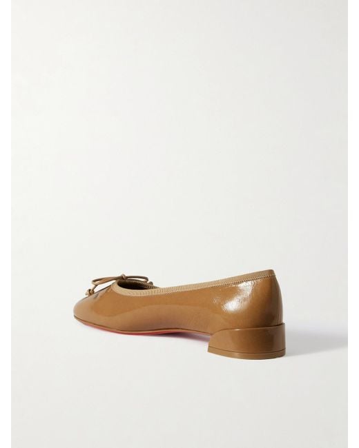 Christian Louboutin Natural Sweetie Jane Patent-Leather Flats