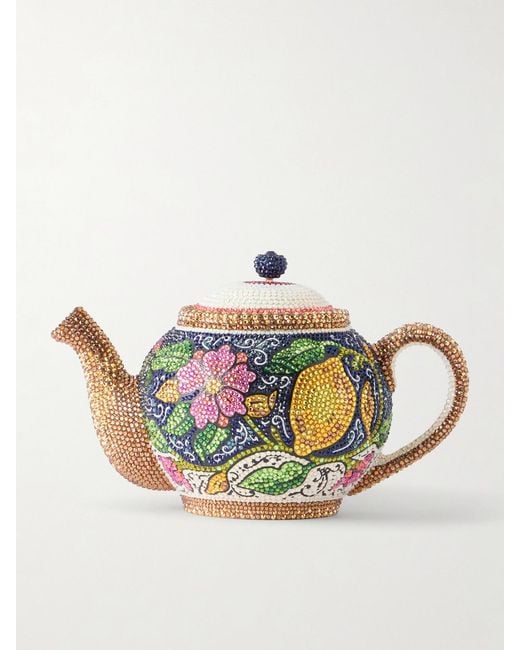 Judith Leiber Gray Teapot Crystal-Embellished-Tone Clutch