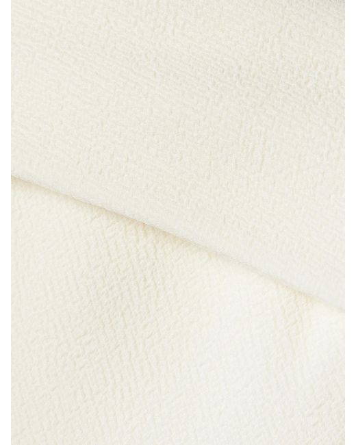 Emilia Wickstead White Keeley Strapless Cloqué Maxi Dress