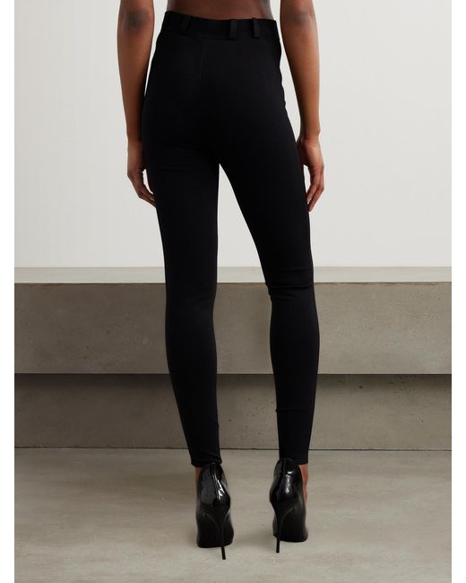 Alaïa Black Stretch-Knit Leggings