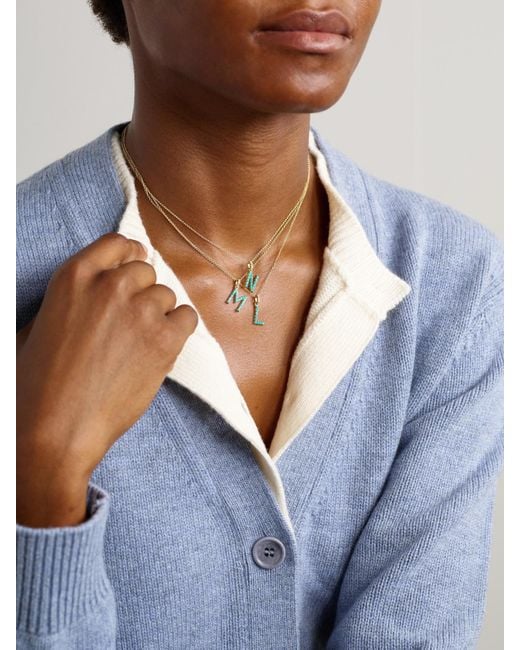 Jennifer Meyer Natural Initial 18-Karat Diamond Necklace