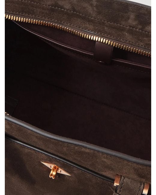 Metier Brown Private Eye Medium Suede Tote