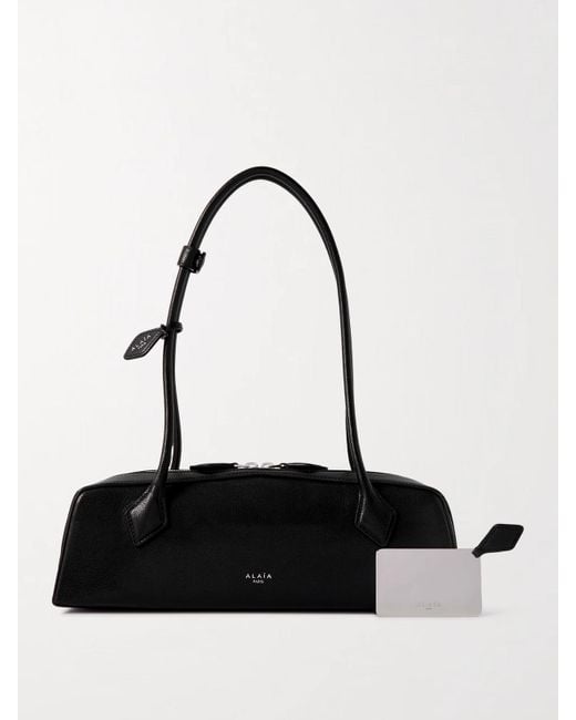 Alaïa Black Le Teckel Textured-Leather Shoulder Bag