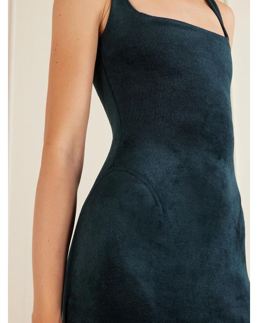 Alaïa Blue Velvet Midi Dress