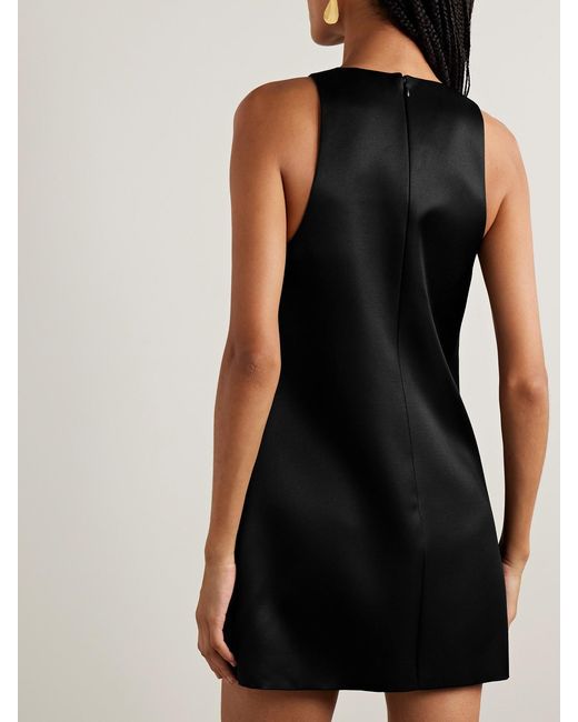 Brandon Maxwell Black The Joelle Wool And Silk-Blend Mini Dress