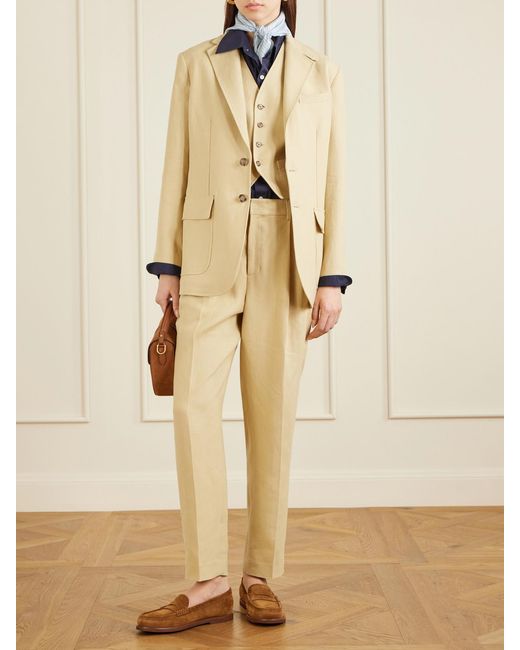 Polo Ralph Lauren Natural Tapered Hemp Trousers