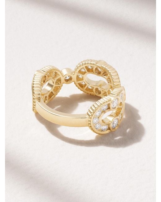 Viltier Natural Magnetic Enchainé 18-Karat Diamond Ring