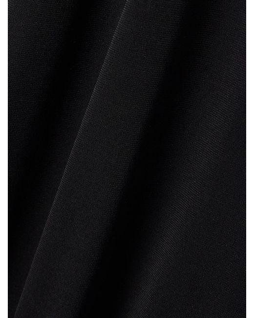 SARA CRISTINA Black Maxikleid Aus Stretch-Jersey Mit Verzierungen