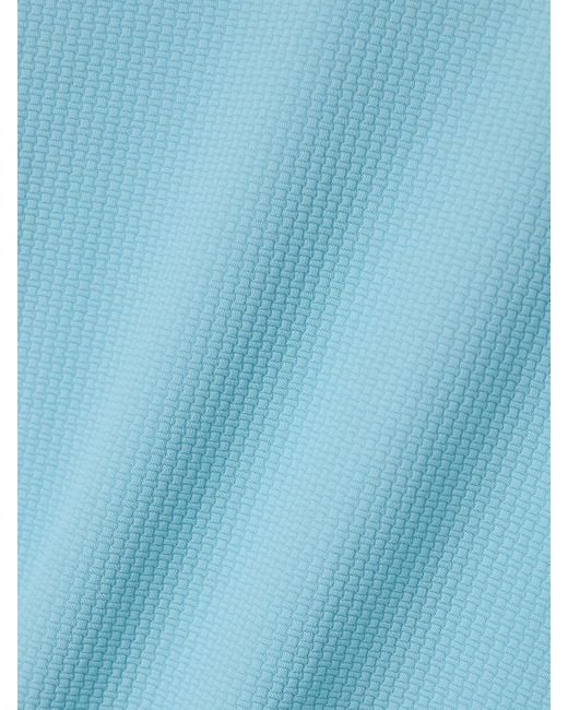 Marysia Swim Blue Swamis Scalloped Seersucker Rash Guard