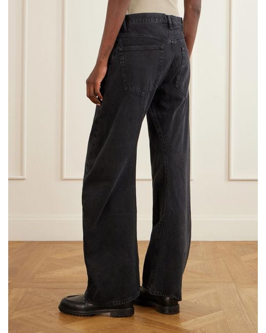 Agolde Blue Spiral Wide-Leg Jeans
