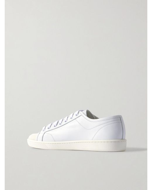 Saint Laurent White Gym Leather Sneakers