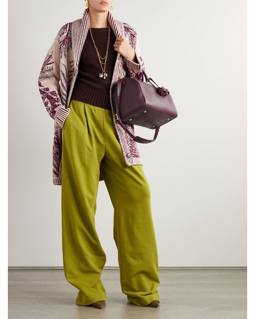 Etro Red Oversized-Cardigan Aus Einer Woll-Baumwollmischung