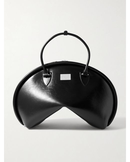 Sac Porté Épaule En Cuir Acne en coloris Black