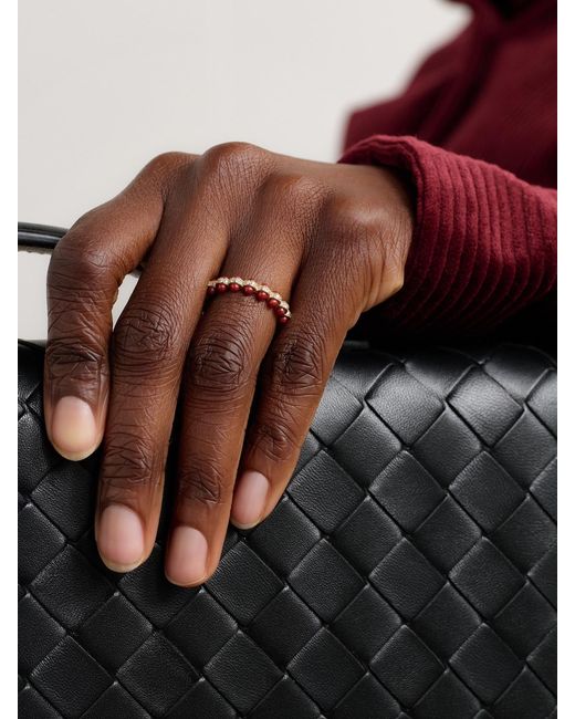 L'Atelier Nawbar Red The Rubidium 18-Karat, Diamond And Enamel Ring