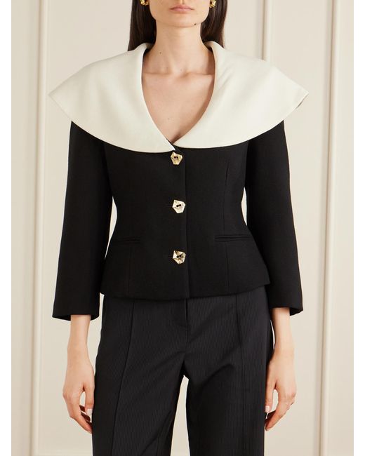 Violante Nessi Black Manuela Embellished Wool Jacket