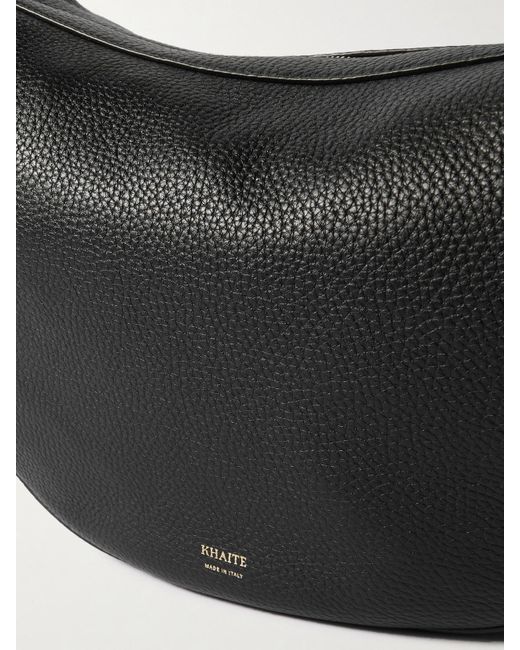 Khaite Black Augustina Textured-Leather Shoulder Bag