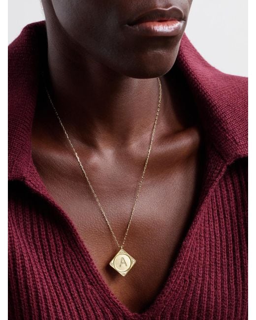 Lauren Rubinski Natural Initial 14-Karat Diamond Necklace