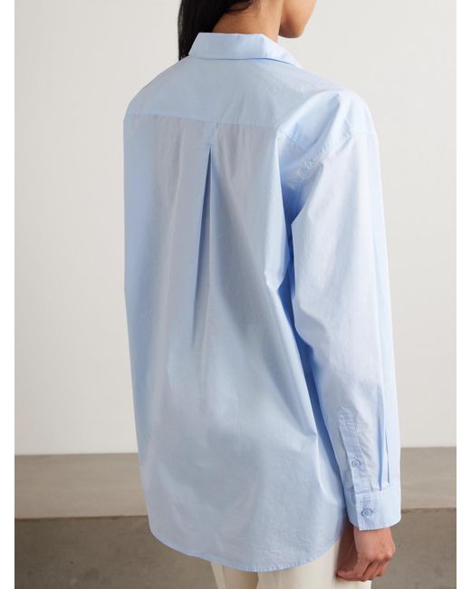 Totême Blue Garderob Organic Cotton-Poplin Shirt