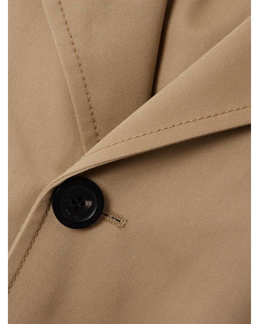 Jean Paul Gaultier Natural Mehrlagiger Trenchcoat Aus Baumwoll-Twill Mit Applikation Und Bindegürtel