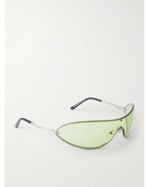 Tom Ford Green D-Frame-Tone Sunglasses