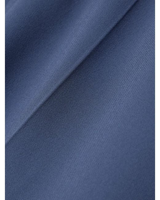 Joseph Blue Alane Pleated Cady Wide-Leg Pants